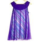 Body Wrappers Adult Overlay Tunic Top Praise Liturgical Purple Chiffon Ombre M