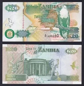 Banconota Zambia 20 kwacha 1992 P.-36b FDS/UNC - Imagen 1 de 1