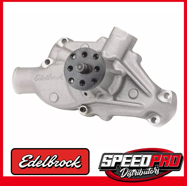 Edelbrock 8810 Water Pump Mechanical Short High-Volume Clockwise Chevy SBC - image 1 of 1