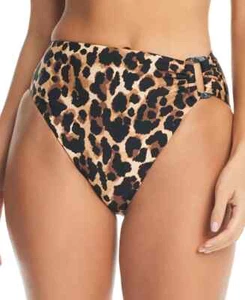 Bar III Night and Day Cheetah-Print Bikini Bottoms Womens Size M Full Coverage - Picture 1 of 8