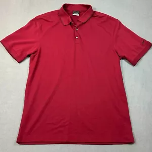 Nike Golf Fit Dry Men's XL Short Sleeve Red Polo Shirt Cotton Poly Blend - Picture 1 of 16