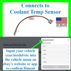 fits Ford Mazda Coolant Temperature Sensor Connector Harness Plug Pigtail Wiring - Picture 1 of 1