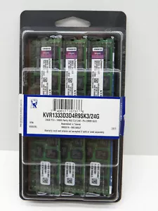 (3-Pack) Kingston KVR1333D3D4R9S/24G DIMM PC3-10600 8GB Server Memory 24GB - Picture 1 of 9
