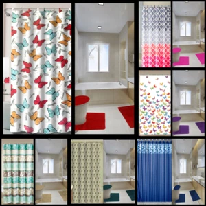 NUOVO SET BAGNO COMPLETO 16 PEZZI DOCCIA/GANCI TAPPETINI BAGNO COPERCHIO MOLTI DISEGNI - Foto 1 di 21
