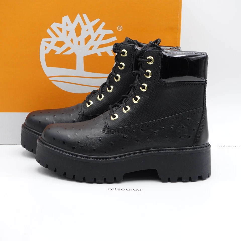 Size 8.5W Women Timberland Stone 6 in Lace Waterproof Platform Boot TB0A5U5J015
