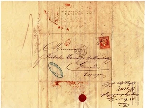 SEYDOUX SIEBER 23RUE PARADIS POISSONNIERE 1866 SIGNED PD PARIS TO SPAIN LETTER - Picture 1 of 3