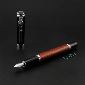 Jinhao 8802 Füllfederhalter feine Feder Holzschaft rot - Bild 1 von 5