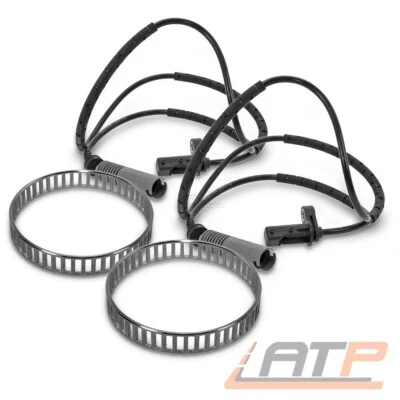 2x ABS-SENSOR + 2x ABS-RING HINTEN FÜR BMW 1-ER E81 E87 3-ER E90 E91 E92 - Bild 1 von 3