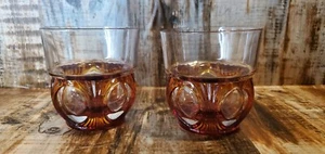 ROYALES DE CHAMPAGNE FIRMADO FRANCIA CRISTAL MCM BARWARE MARRÓN ÁMBAR VASOS - Imagen 1 de 11