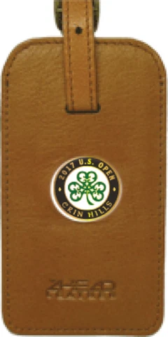 US Open 2017 Erin Hills logo Leather Luggage Tag - Name on Second Side Cover