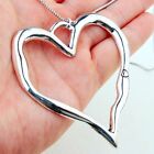 Simple Large Abstract Heart Pendant Necklace Simple Collar Necklaces Jewelry