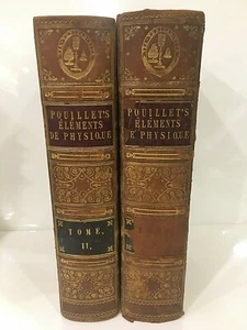 1853 Elements de Physique M. Pouillet French Meteorology 2 Volumes Folded Plates - Picture 1 of 12