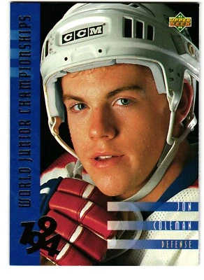 1993-94 Upper Deck #563 Jon Coleman USA Rookie - Image 1 of 2