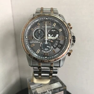 Citizen Men’s Eco Drive Chrono Time A-T Alarm Radio Controlled Watch BY0106-55H - Picture 1 of 12