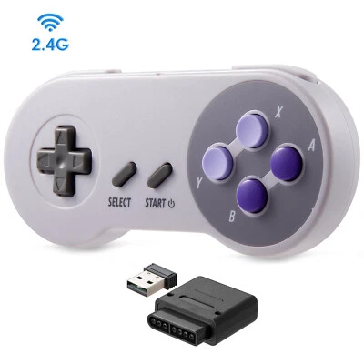 2.4 GHz Wireless Controller for Super Classic Games SNES PC MAC Linux Raspberry  - Image 1 of 4
