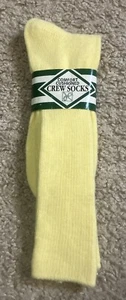 VTG Haband Comfort Cushioned Crew Socks Yellow Socks Size Medium 10 - 13 - Picture 1 of 3