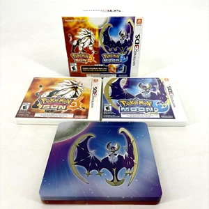 Pokémon Sole/Pokémon Luna Libro Acciaio Esclusivo (Nintendo 3DS,2016) OTTIMO - Foto 1 di 17