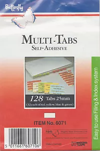 SELF ADHESIVE INDEX TABS - Picture 1 of 1