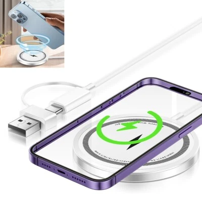 MagSafe Magnetic Charger Wireless Charging Pad For iPhone 16 15 14 13 12 Pro Max - Image 1 of 4