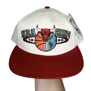 Vintage 90s Chicago Bulls 1996 NBA Champions Hat Snapback Cap American Needle - Bild 1 von 9