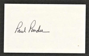 Paul Pender {1930-2003} signierte 3x5 Karteikarte WELTMEISTER MITTELGEWICHT COA - Bild 1 von 2
