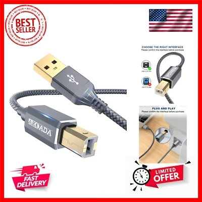 Printer Cable 20ft USB 2.0 Type A Male to B Male Printer Scanner Cord High Sp... - Image 1 of 4