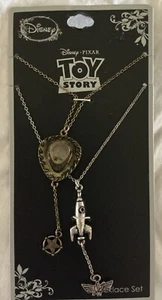 Disney PixAR Toy Story 2 Necklace Set Sheriff Hat Woody Spaceship Buzz Lightyear - Picture 1 of 3
