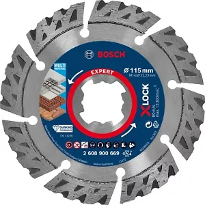 Bosch EXPERT MultiMaterial X-LOCK Diamanttrennscheiben, 115 x 22,23 x 2,4 x 12 m - Bild 1 von 3