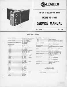 Service Manual-Anleitung für Hitachi KS-1810 H  - Bild 1 von 1