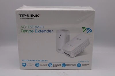 TP-LINK  AC1750 Wi-Fi Range Extender AV1200 Powerline Edition TL-WPA8730 Kit NEW - Image 1 of 4