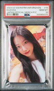 LE SSERAFIM UNFORGIVEN 2023 Japón 2do Único Mercancía Oficial PC Kazuha PSA 10 - Imagen 1 de 2