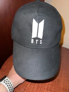 BTS Bullet Proof Boy scouts Logo Black with White accents Hat Cap Hook Loop EUC - Picture 1 of 8