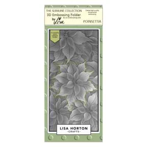 Lisa Horton Embossing Folder - Poinsettia with co-ordinating die - Foto 1 di 1