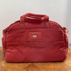 Lug Airbus 2 Duffle Bag Carry On Red Polyester Spacious Lightweight Travel - Picture 1 of 16
