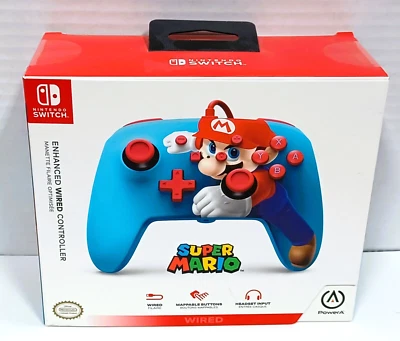 PowerA SUPER MARIO Nintendo Switch Enhanced Wired Controller Brand New - Image 1 of 4