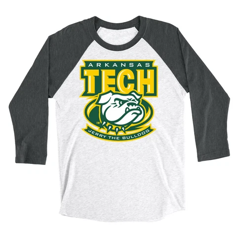 Official NCAA Arkansas Tech Jerry The Bulldog Triblend Raglan Cover