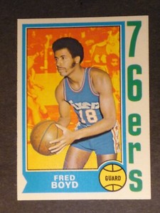 1974-75 Topps Fred Boyd #154 76ers NM/MT or Better