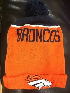 Denver Broncos Juvenil Invierno Pom Sombrero NFL Fútbol - Imagen 1 de 2