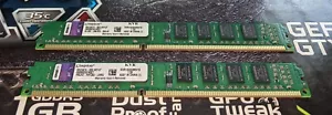 2GB 2 x 1GB DDR3 1333 MHz PC3-10600 Kingston DIMM Ram CL9 KVR1333D3N9/1G - Foto 1 di 2
