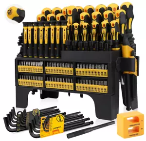 140-Piece Magnetic Screwdriver Set with Rack, Hex Keys & Precision Drivers - Picture 1 of 9
