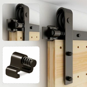 4-20FT Sliding Barn Door Hardware Closet Track for Single/Double Bypass Door Kit - Picture 1 of 37