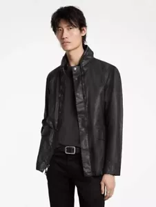 John Varvatos Woodhaven Military Jacket Mens Black. Size EU 50 USA 40. NWT $1298 - Picture 1 of 16