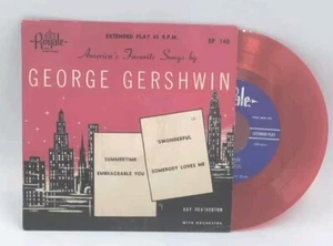 America's Favorite Songs by George Gershwin Extended Play 45 RPM Rare Red Vinyl - Picture 1 of 5