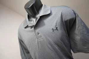 Under Armour Golf Polo Grigio HeatGear Performance Maglia Atletica Uomo Taglia XL - Foto 1 di 9