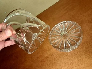Clear Crystal Two Piece Hurricane Lantern Centerpiece Candle Holder ~ Very Heavy - Picture 1 of 5