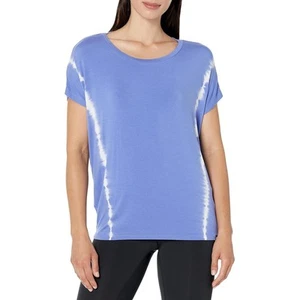 Andrew Marc Women Tie Dye Dolman Short Sleeve T-Shirt Size S Peri Blue / White - Picture 1 of 3