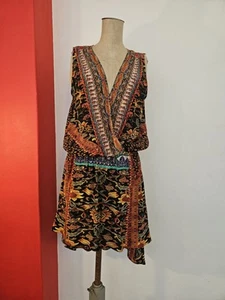 Inoa Silk Dress V- Neck Size 2 - Picture 1 of 15