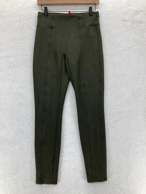 SPANX Faux Suede Leggings Women's Small Dark Green Brown Pull On Skinny Ankle - Image 1 of 4