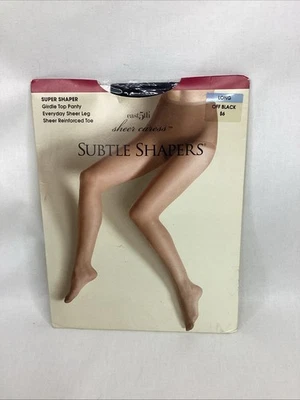 Pantimedias East 5th Subtle Shapers Super Shaper largas negras nuevas en paquete Foto 1 de 4