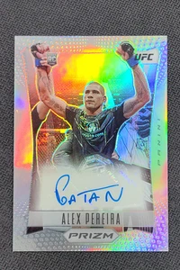 2023 Panini Prizm UFC Alex Pereira Throwback Auto Rookie Silver RC #TH-AXP - Bild 1 von 5